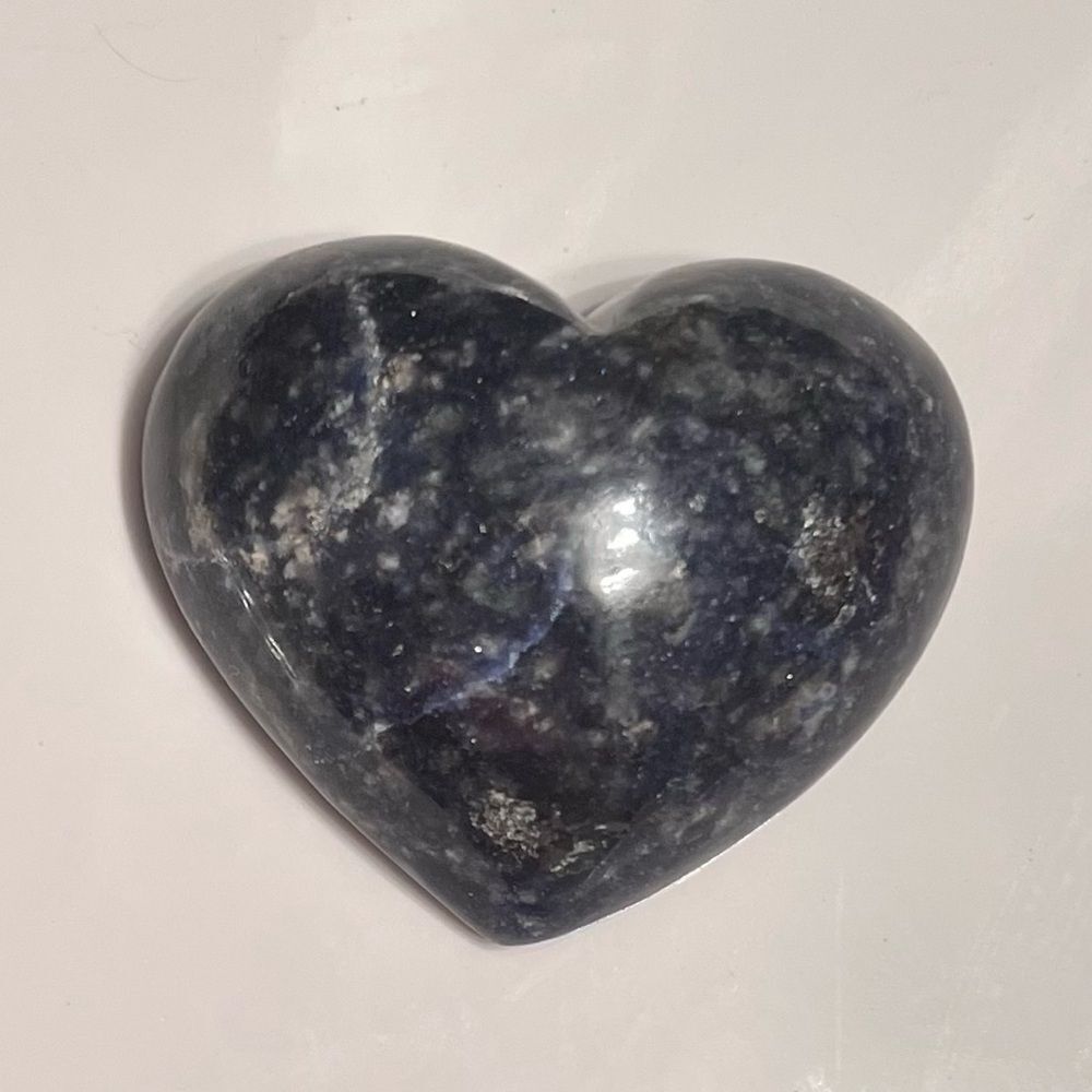 Heart-Shaped Labradorite Stone 2”x2.5”
